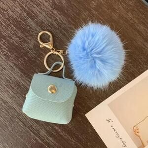 Bag Shaped Keychain In Light Blue